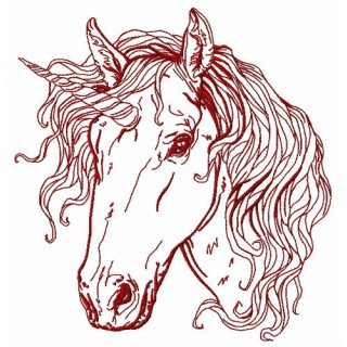 Rainbow unicorn 8 embroidery design - Embroidery Design