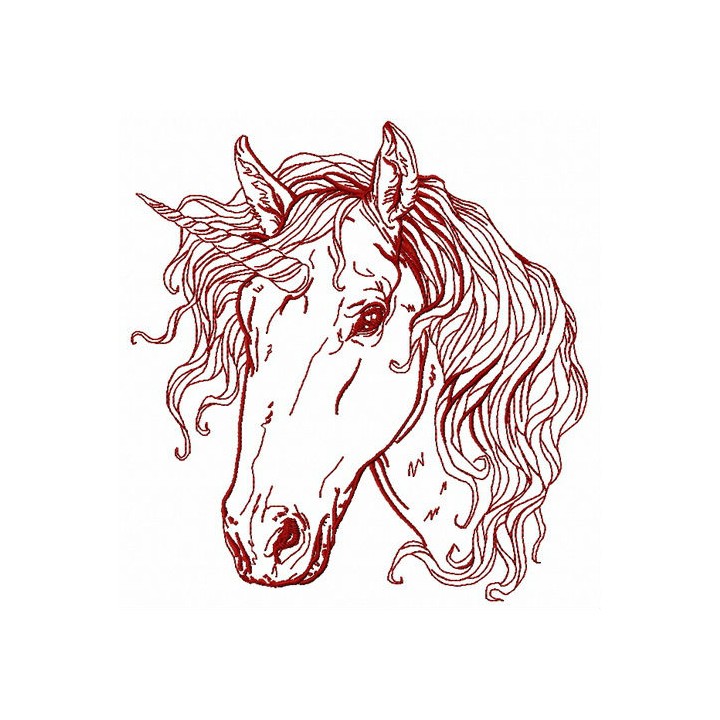 Rainbow unicorn 8 embroidery design - Embroidery Design