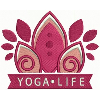 Yoga life embroidery design - Embroidery Design