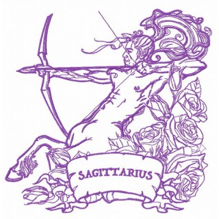 Zodiac sign Sagittarius 6 embroidery design - Embroidery Design