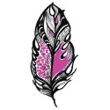 Feather 21 embroidery design showcasing intricate feather details, ideal for stitching on garments and accessories.
