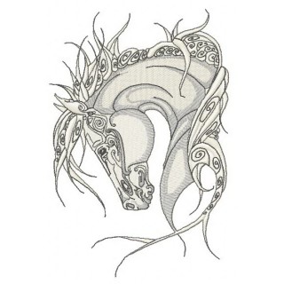 Tribal horse 2 embroidery design - Embroidery Design