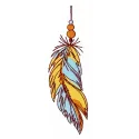 Feather 41 embroidery design showcasing intricate feather details, perfect for embellishing garments and accessories.