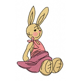 Bunny toy embroidery design - Embroidery Design