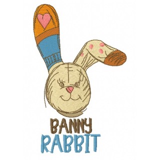 Banny rabbit 5 embroidery design - Embroidery Design