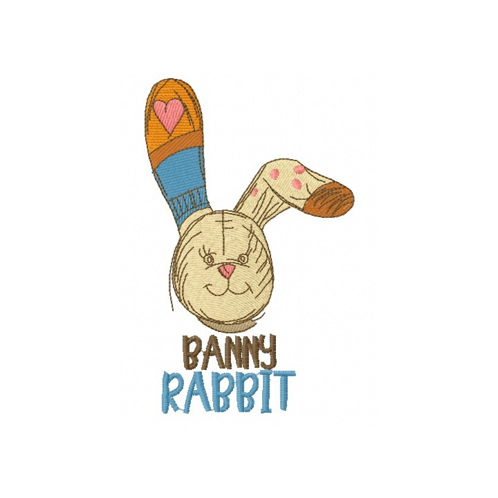 Banny rabbit 5 embroidery design - Embroidery Design