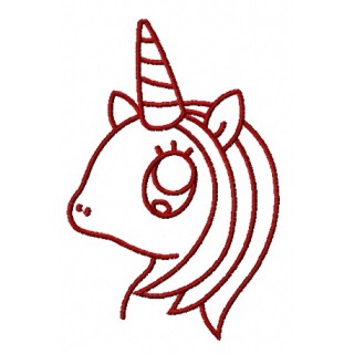 Pink unicorn 4 embroidery design - Embroidery Design
