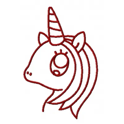 Preview of Pink Unicorn 4 embroidery design featuring a whimsical unicorn motif, ideal for children's apparel and gifts.