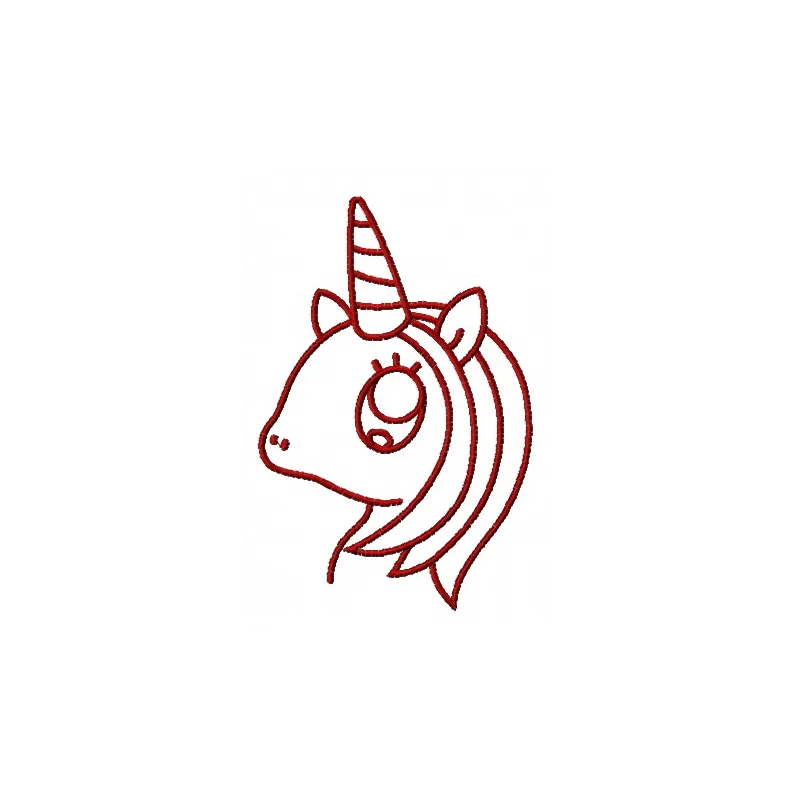 Preview of Pink Unicorn 4 embroidery design featuring a whimsical unicorn motif, ideal for children's apparel and gifts.