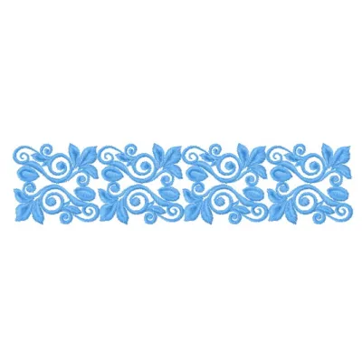 Preview of a flower border embroidery design featuring intricate floral motifs for FSL and decoration projects.