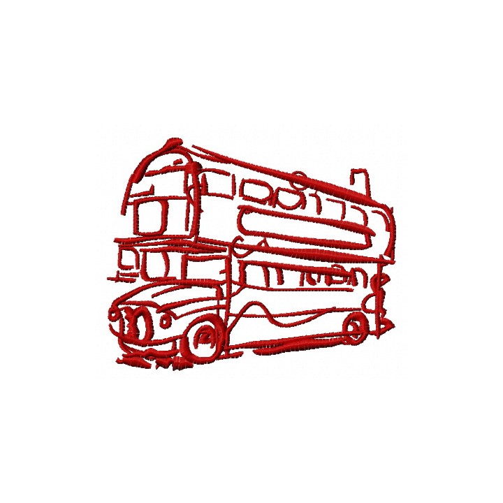 London bus embroidery design - Embroidery Design