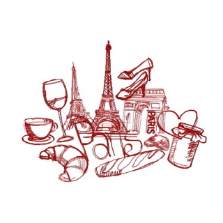 Paris 3 embroidery design - Embroidery Design