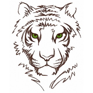White tiger 2 embroidery design - Embroidery Design