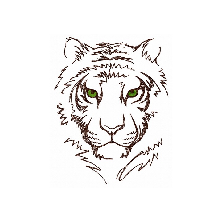 White tiger 2 embroidery design - Embroidery Design