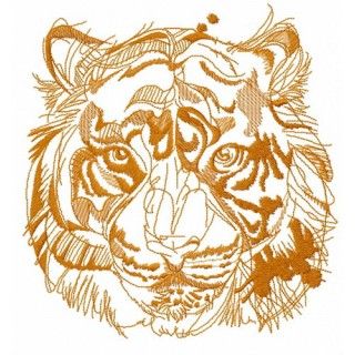 Tiger muzzle embroidery design - Embroidery Design