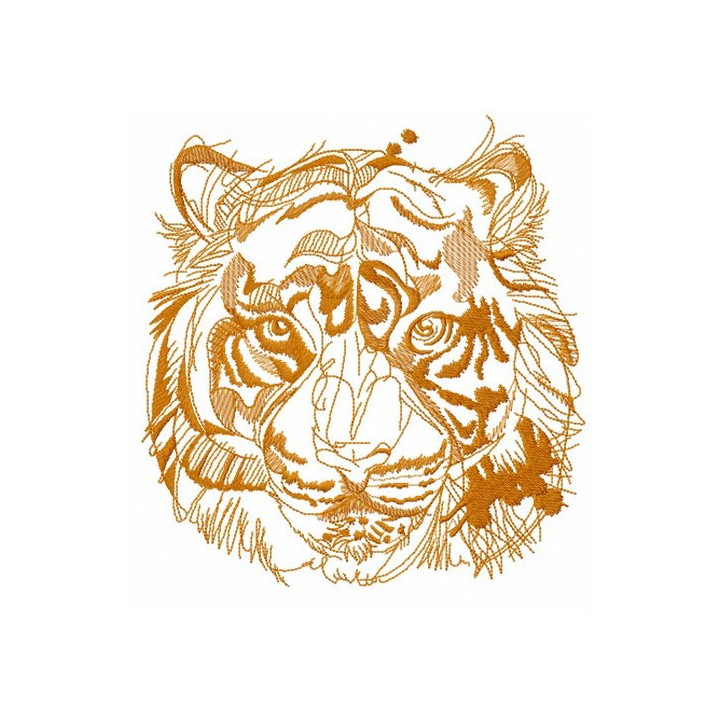 Tiger muzzle embroidery design - Embroidery Design