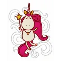 Unicorn dream 2 embroidery design showcasing a whimsical unicorn motif for creative stitching projects.