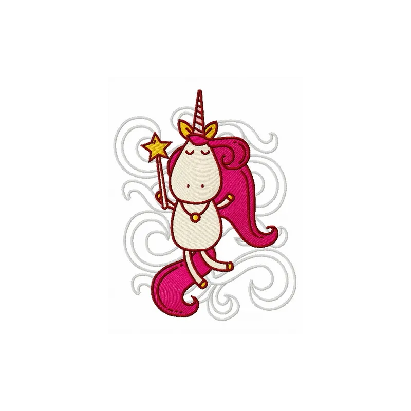 Unicorn dream 2 embroidery design showcasing a whimsical unicorn motif for creative stitching projects.