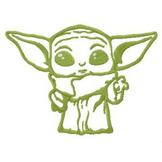 Yoda wait! embroidery design - Embroidery Design