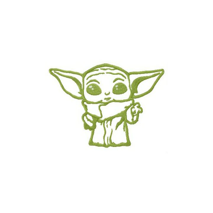 Yoda wait! embroidery design - Embroidery Design