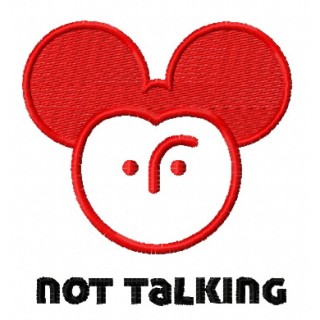 Not talking Mickey embroidery design - Embroidery Design