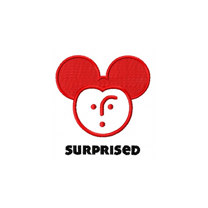 Surpised Mickey embroidery design - Embroidery Design