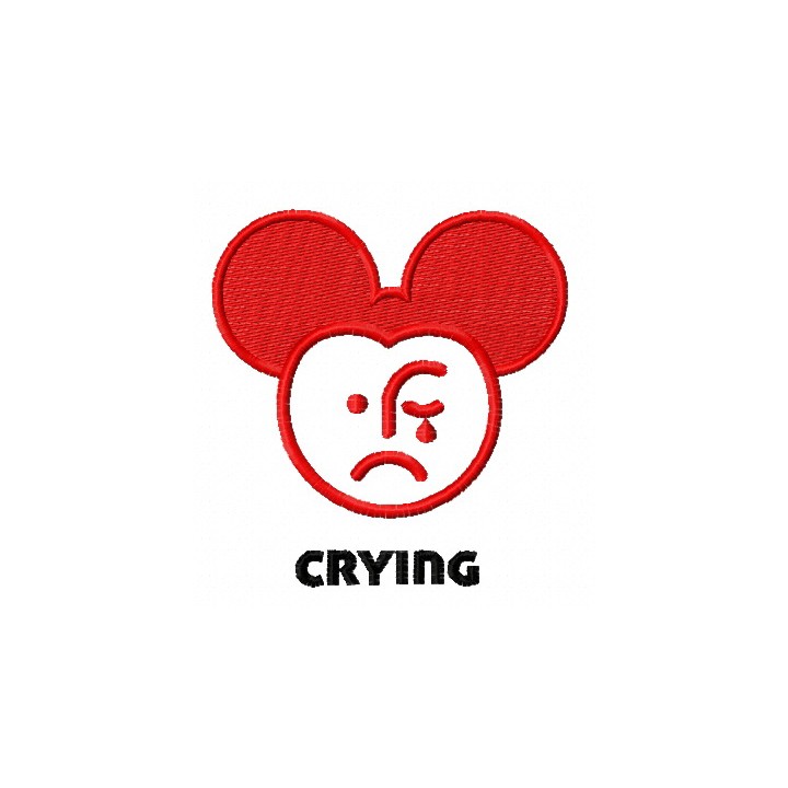 Crying Mickey embroidery design - Embroidery Design