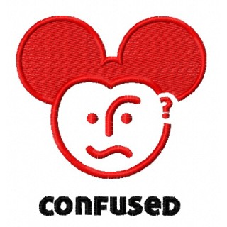 Confused Mickey embroidery design - Embroidery Design