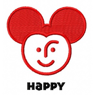 Happy Mickey embroidery design - Embroidery Design