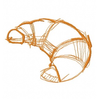 Croissant embroidery design - Embroidery Design
