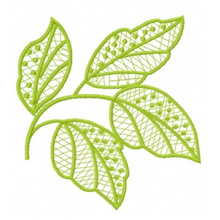 Lace leaves embroidery design - Embroidery Design
