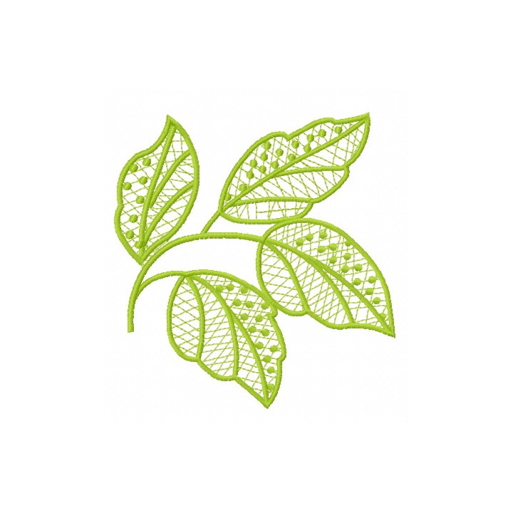 Lace leaves embroidery design - Embroidery Design