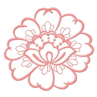Preview of the Lace Flower 6 embroidery design, showcasing intricate floral patterns for FSL and decorative stitching.