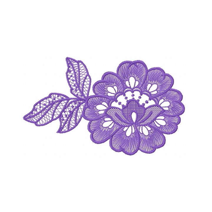 Lace flower 3 embroidery design - Embroidery Design