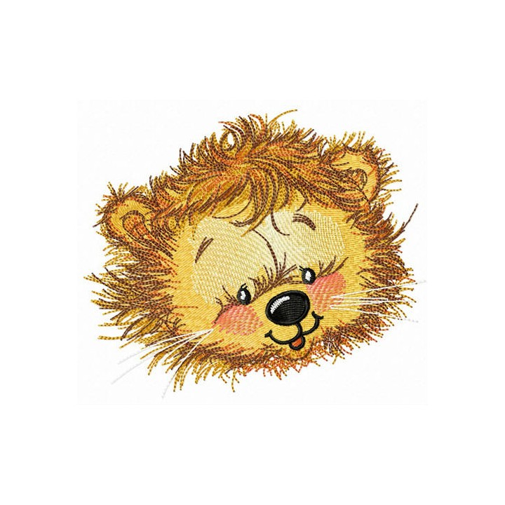 Adorable lion cub embroidery design - Embroidery Design