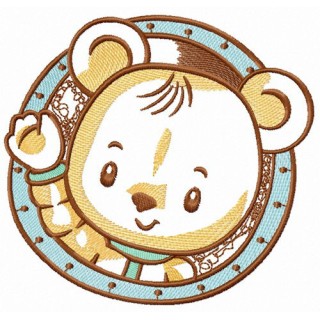 Bear astronaut embroidery design - Embroidery Design