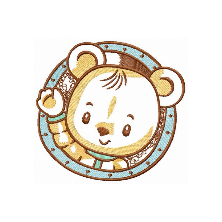 Bear astronaut embroidery design - Embroidery Design