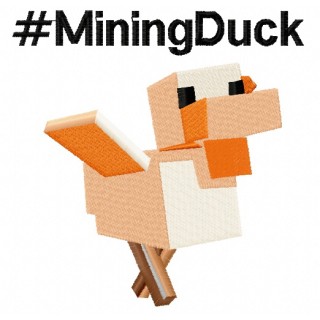 Mining Duck embroidery design - Embroidery Design