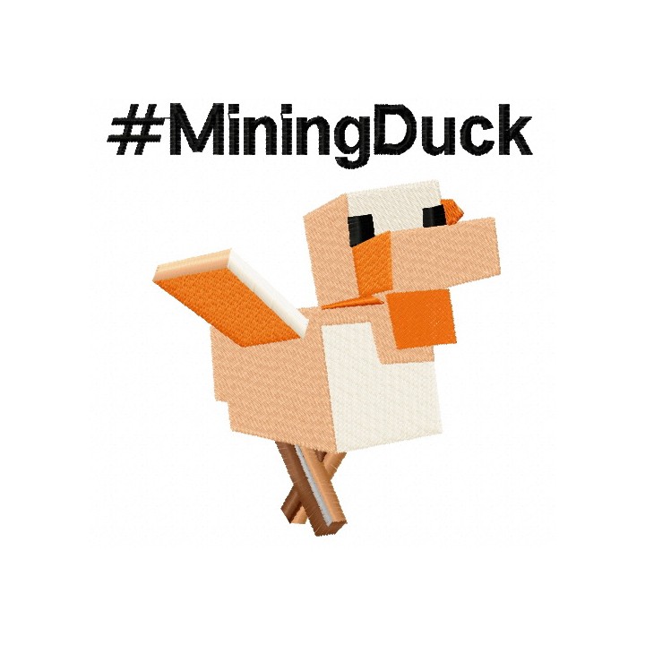 Mining Duck embroidery design - Embroidery Design