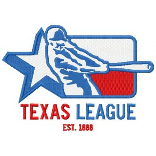 Texas league logo embroidery design - Embroidery Design