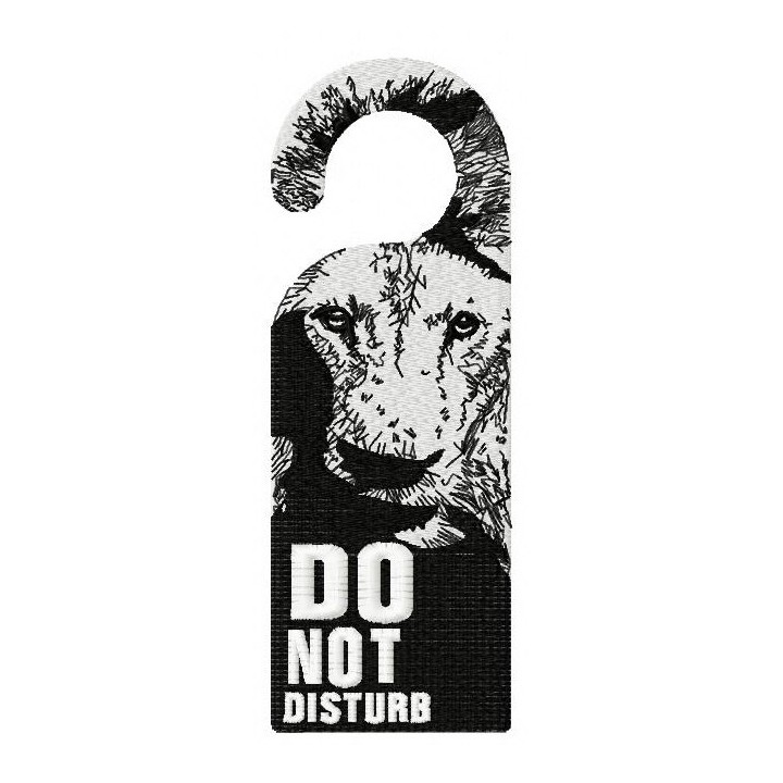 Don't disturb sign embroidery design - Embroidery Design