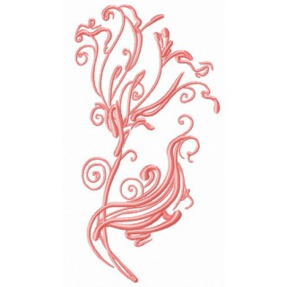 Flower with a stroke of pen embroidery design - Embroidery Design