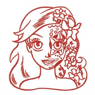 Fancy Ariel 2 embroidery design - Embroidery Design