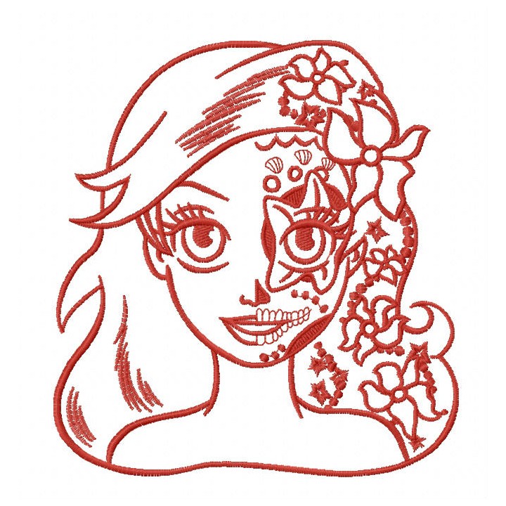 Fancy Ariel 2 embroidery design - Embroidery Design