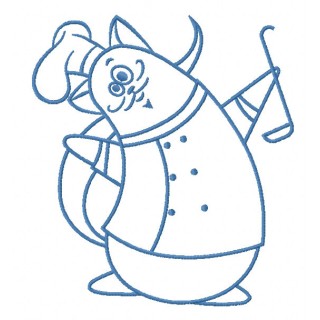 Chef cat 13 embroidery design - Embroidery Design