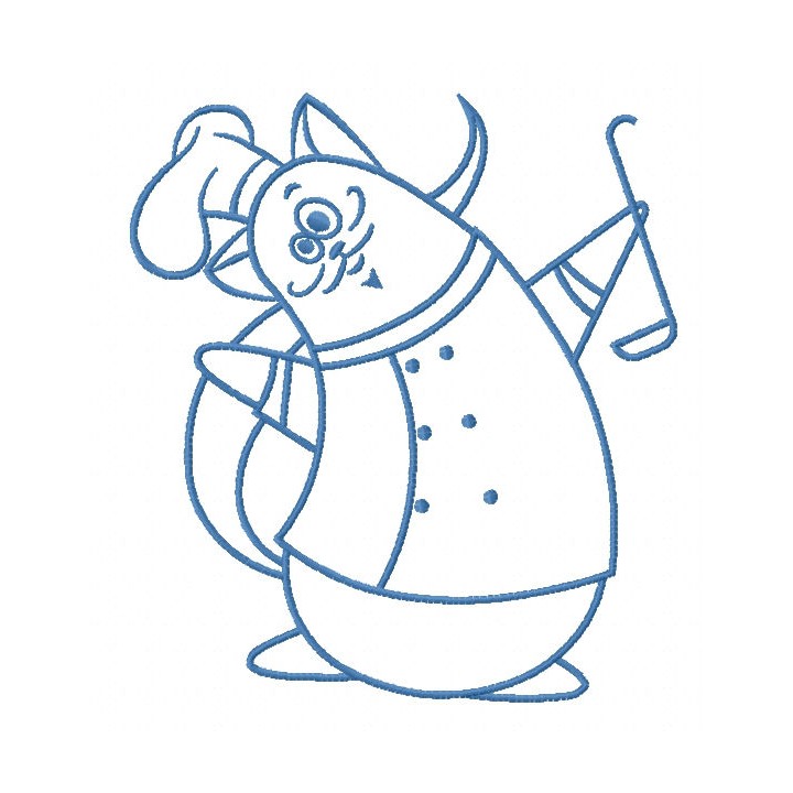 Chef cat 13 embroidery design - Embroidery Design