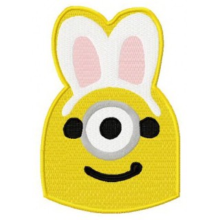 Minion with bunny ears embroidery design - Embroidery Design