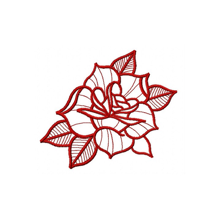 Rose 7 embroidery design - Embroidery Design