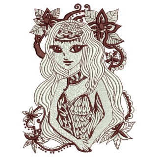 Mysterious stranger embroidery design - Embroidery Design