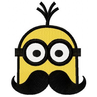 Minion with mustache 2 embroidery design - Embroidery Design